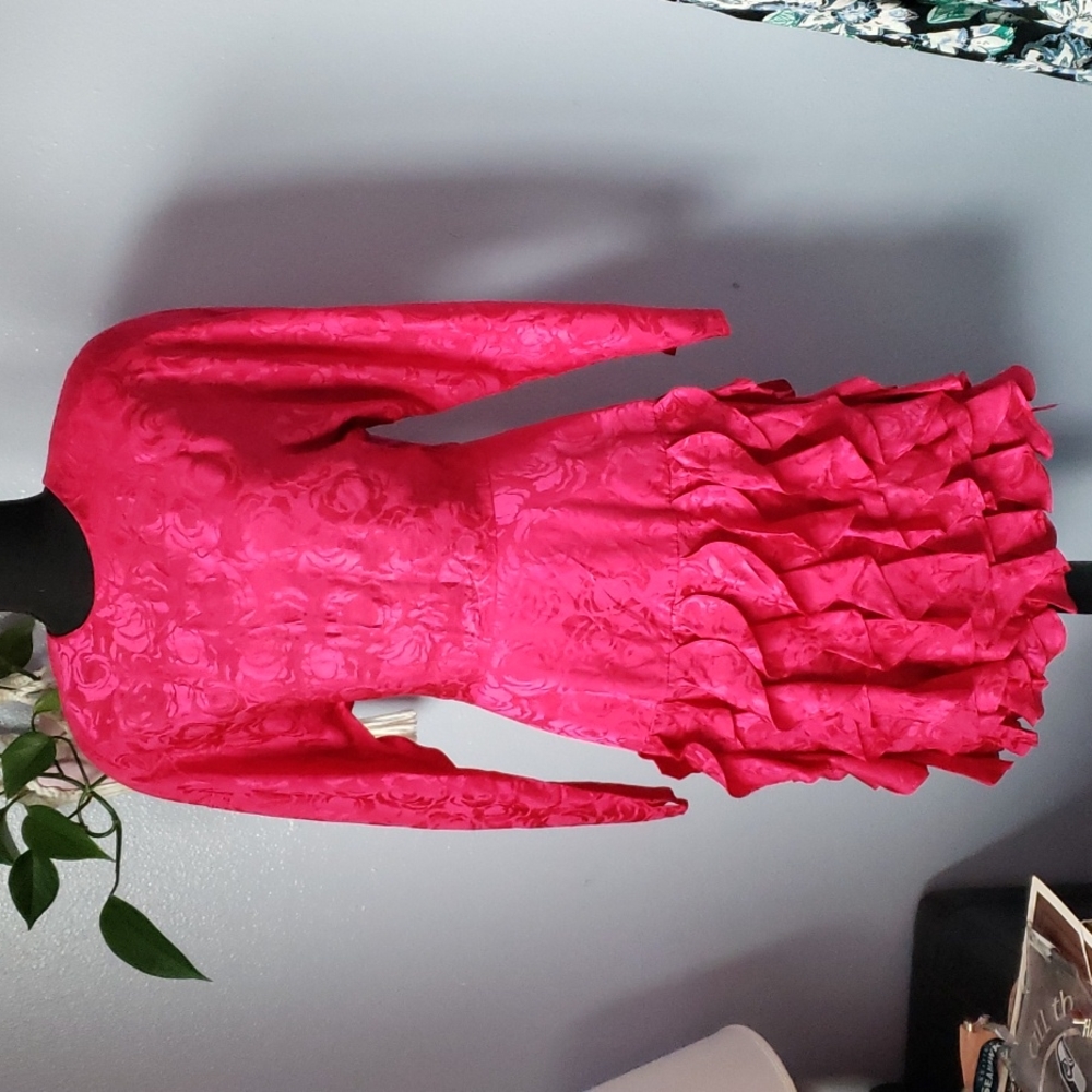 Vintage Point of View Collection Pink Silk Dress